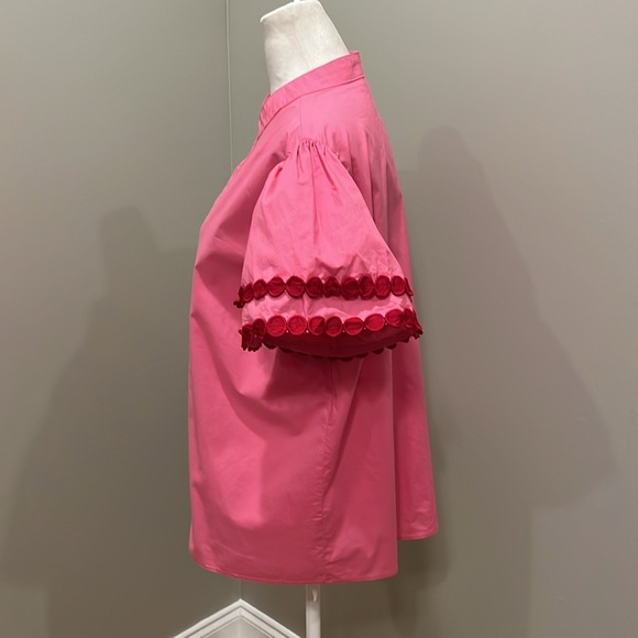 Flying Tomato Button Down Pink Red Blouse Top Size Large - Picture 2 of 6